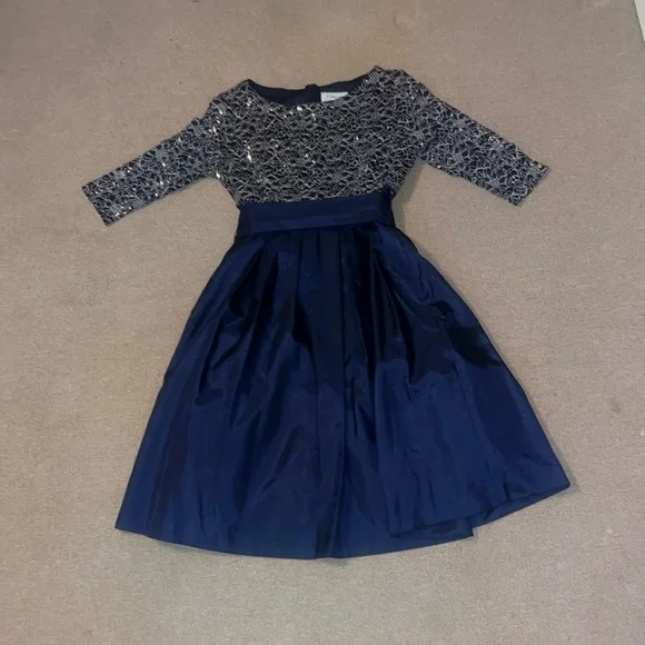 jessica howard navy blue formal dress Black T-Dress – Maskawitehew main image 0